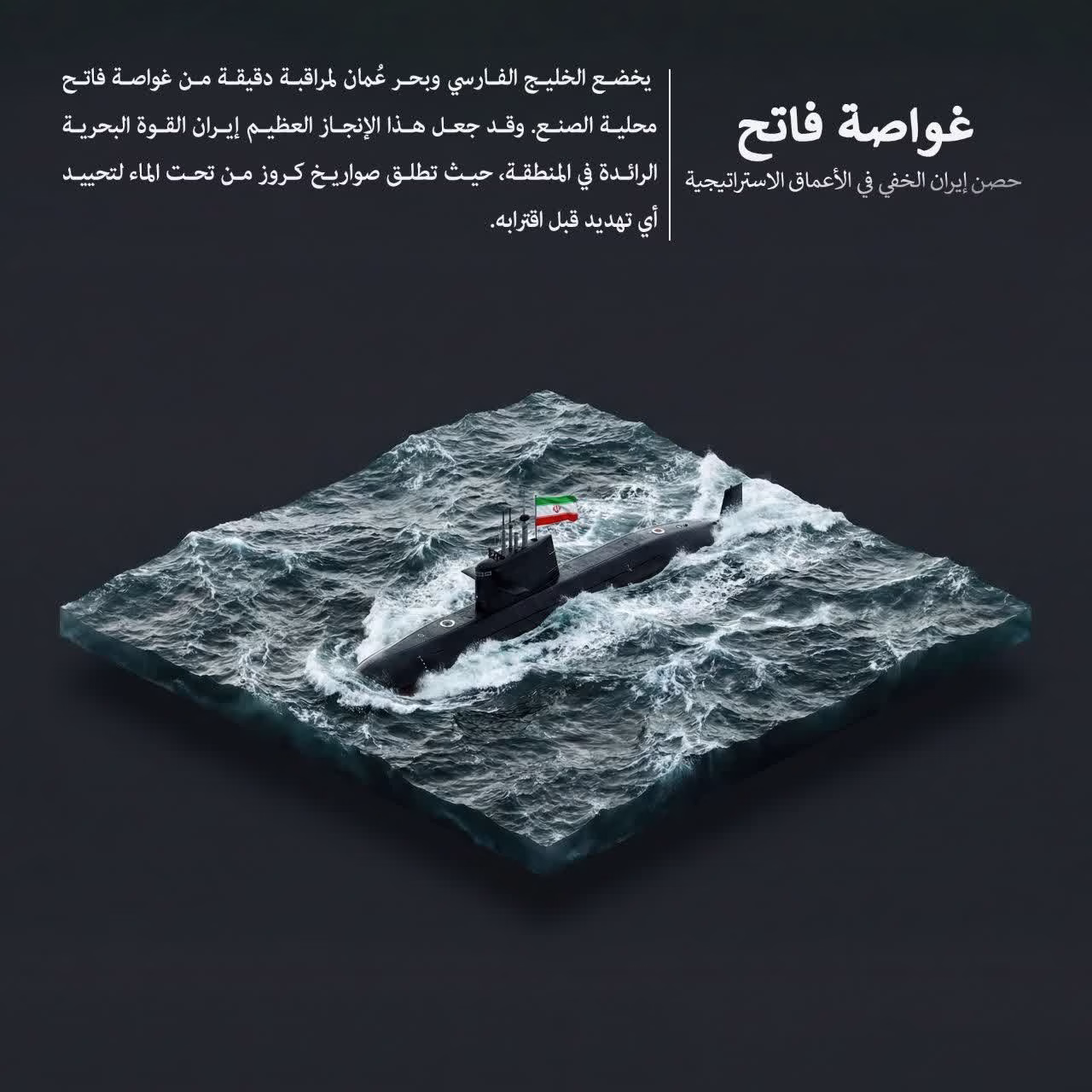 غواصة فاتح حصن إيران الخفي في الأعماق الاستراتيجية