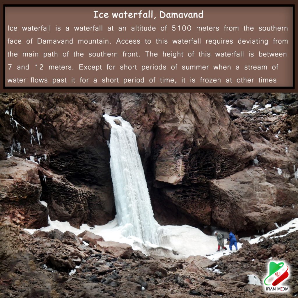 Ice waterfall, Damavand